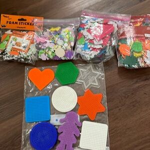 Foam Stickers Autocollants in Different Bags  with different Shapes Design NWOT